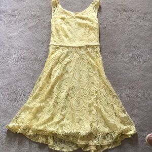 Lace yellow dress
